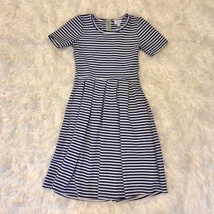 Royal Blue and White Amelia Dress